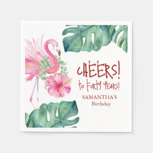 Serviettes en papier flamant rose décoratives