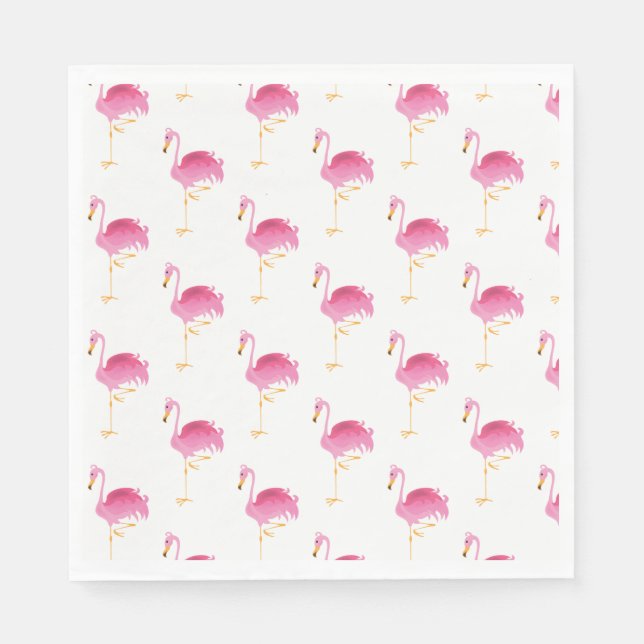 Serviettes En Papier Flamants roses Papier-serviettes rose (Devant)