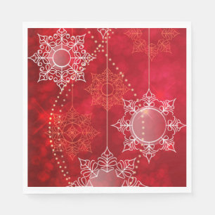 Serviettes en papier - Flammes de neige