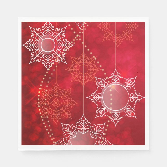 Serviettes en papier - Flammes de neige (Devant)