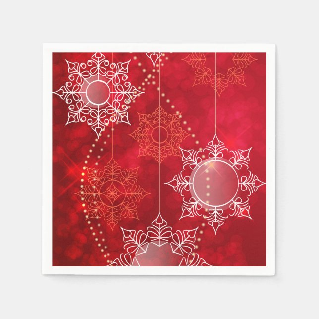 Serviettes en papier - Flammes de neige (Devant)