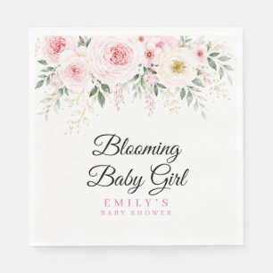 Serviettes en papier Fleur de bébé fille pour baby