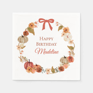 Serviettes en papier Fleur de citrouille pour anni
