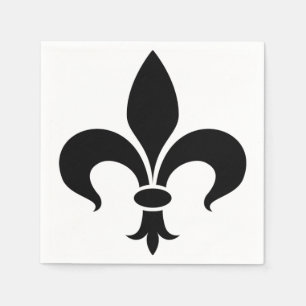 Serviettes en papier Fleur de Lis Paris thème fran