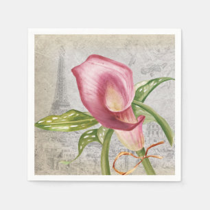 Serviettes En Papier Fleur Macro Calla Lily