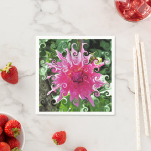 SERVIETTES EN PAPIER FLEURS