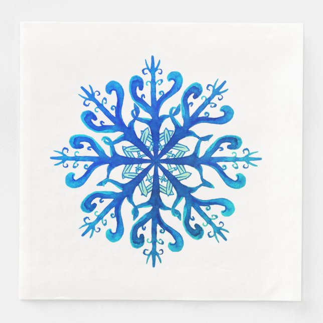 Serviettes en papier flocon de neige (Devant)