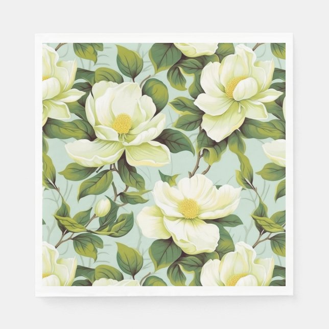 Serviettes en papier floral (Devant)