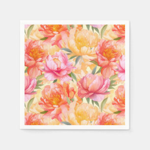 Serviettes en papier floral