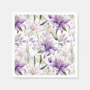 Serviettes en papier floral