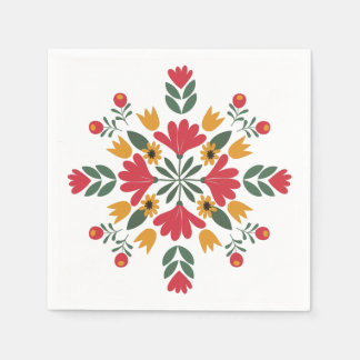 Serviettes en papier floral