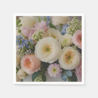 serviettes en papier floral aquarelle