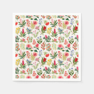 Serviettes en papier floral de Jardin botanique ca