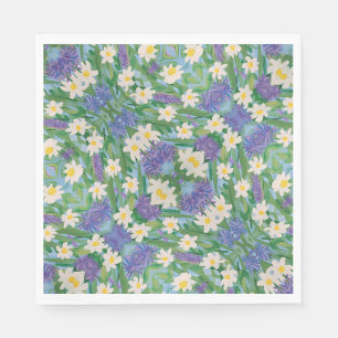 Serviettes en papier floral glorieux du matin