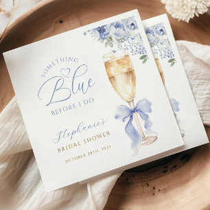 Serviettes en papier florales bleues pour la fête 