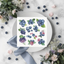 Serviettes en papier florales personnalisées aux m