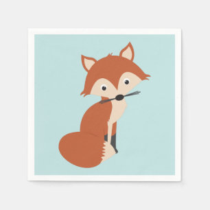 Serviettes En Papier Fox de région boisée