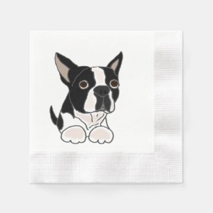 Serviettes En Papier Funny Boston Terrier Chien Chien Chien