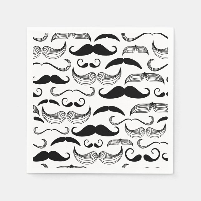 Serviettes En Papier Funny Mustache (Devant)