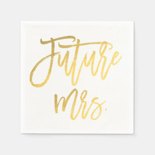 Serviettes En Papier Futur mariage de Mme Faux papier d'aluminium Maria