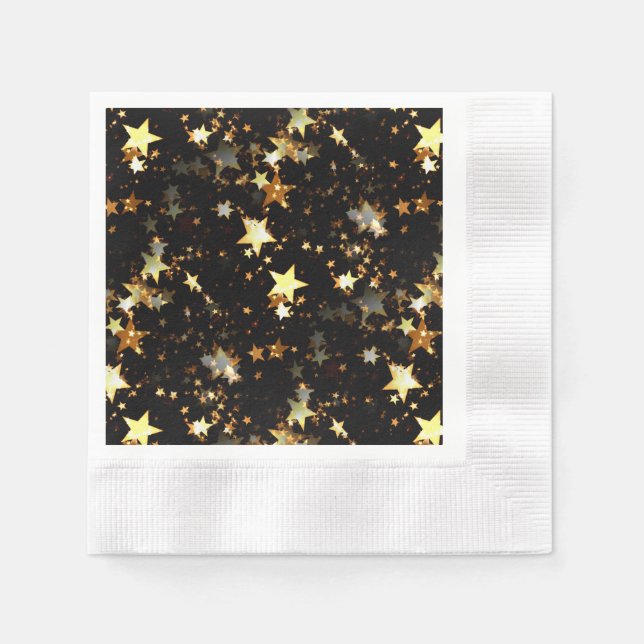 serviettes en papier galaxie or (Devant)