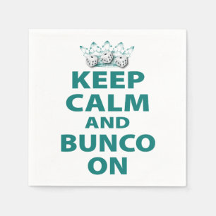 Serviettes En Papier Gardez le calme et le Bunco dessus par Artsinpired