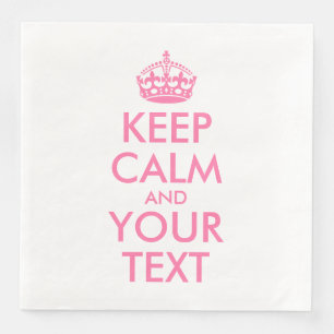 SERVIETTES EN PAPIER GARDEZ LE CALME PERSONNALISÉ ET VOTRE TEXTE