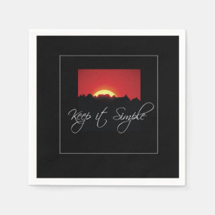 Serviettes En Papier Gardez-le simple rétablissement, lever du soleil, 