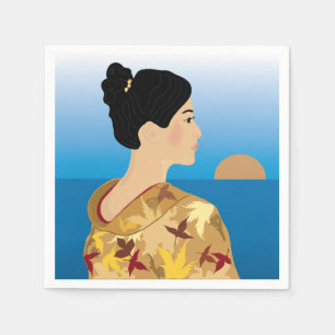 Serviettes en papier Geisha Girl