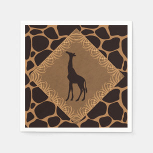 Serviettes En Papier Girafe de thème de safari