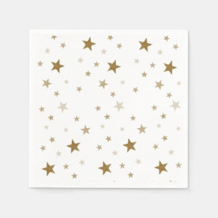 Serviettes en papier Gold Stars