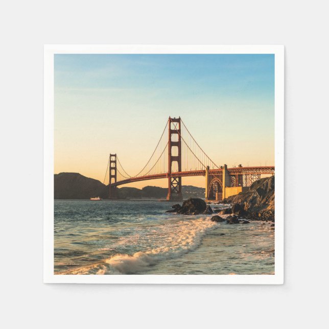 Serviettes En Papier Golden Gate Bridge, San Francisco (Devant)