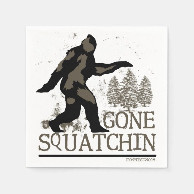 Serviettes En Papier Gone Squatchin (Devant)