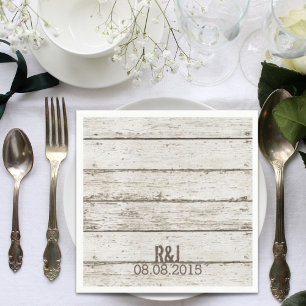 Serviettes En Papier grange vintage rustique grange en bois mariage