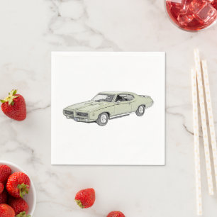 Serviettes En Papier Groupe de papier de dessin de voiture de musculati