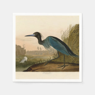 Serviettes En Papier Grue Bleue Heron Audubon Peinture