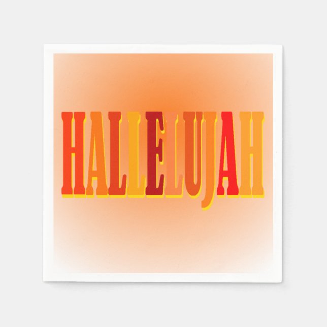 Serviettes En Papier Hallelujah (Devant)