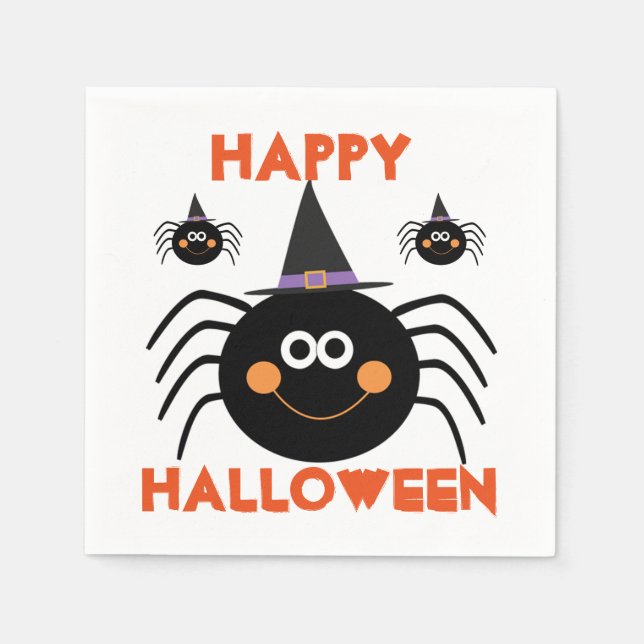 Serviettes En Papier Halloween Napkin/Spider's (Devant)