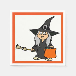 SERVIETTES EN PAPIER HALLOWEEN WITCH