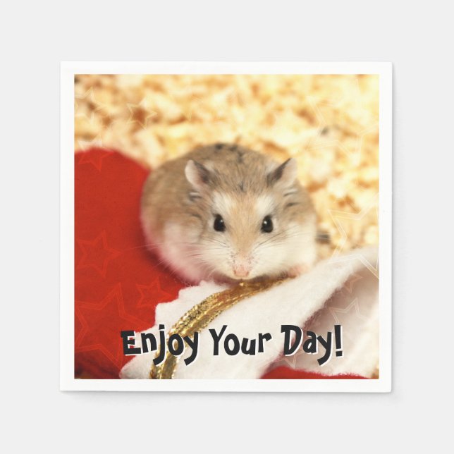 Serviettes En Papier Hammyville - Cute Hamster (Devant)