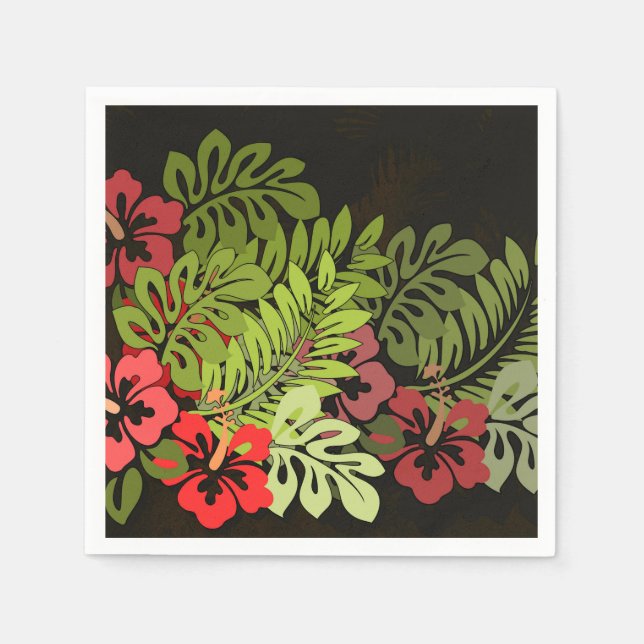 Serviettes En Papier Hawaii Aloha Flower Art Print (Devant)
