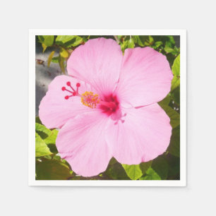 Serviettes En Papier Hibiscus rose Fleur tropicale