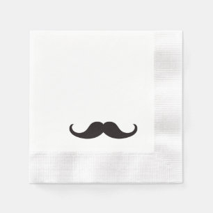 Serviettes En Papier Hipster Mustache