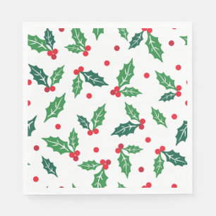 Serviettes en papier Holiday Holly