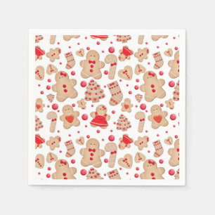 Serviettes En Papier Homme en pain d'épices Biscuits cuits Rustique Fan