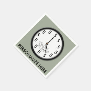 Serviettes En Papier Horloge 5 heures