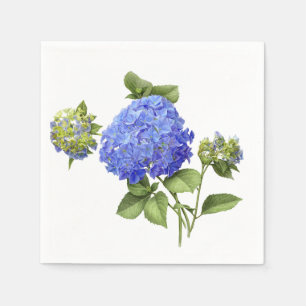 Serviettes En Papier Hortensias bleus