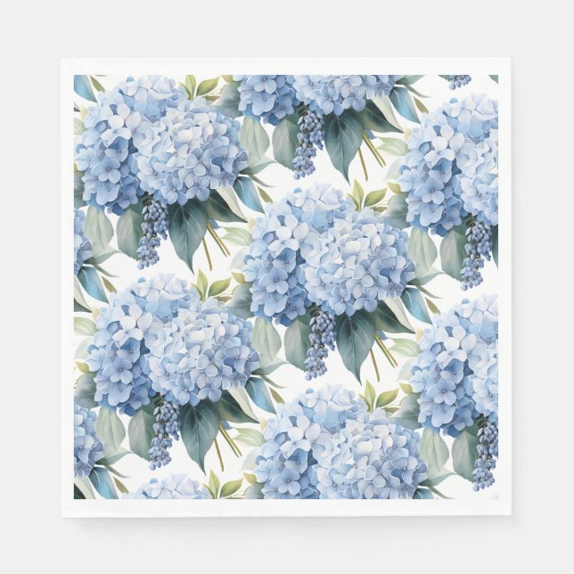 Serviettes en papier Hydrangea (Devant)