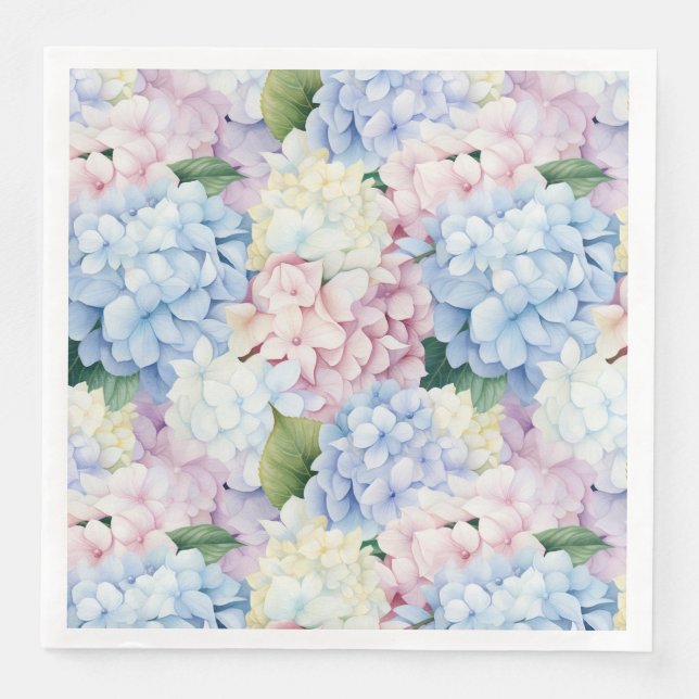 Serviettes en papier Hydrangea (Devant)