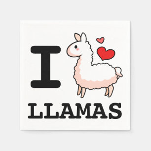 Serviettes En Papier I Llama Llamas